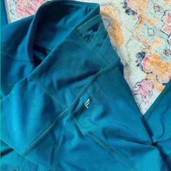 Fabletics Leggings Size Small EUC Dark Turquoise Teal - Picture 3 of 4